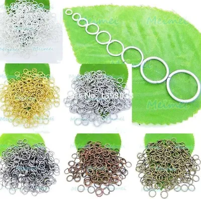 100pcs 3mm-16mm Open Jump Rings Findings Jewelry Making Craft DIY Round Joiners • $3.99