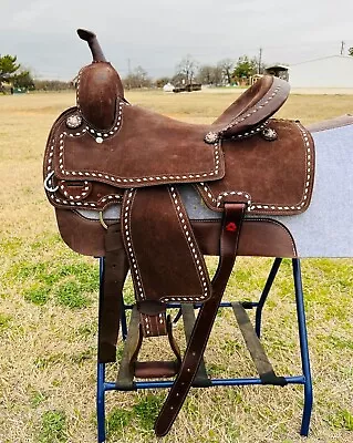 Adults-Kids & 8  Western Saddle Horse Barrel Saddle Deep Seat With Free Shipping • $189.99