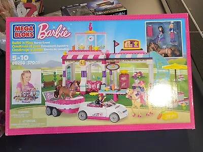 Vintage 2013 Barbie Mega Bloks 80250 Build'n Play Horse Event MISB • $79.95