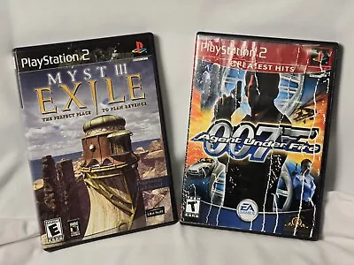 PS2 Games Lot Of 2 - 007 Agent Under Fire Myst 3 Exile. PlayStation Used • $12.99