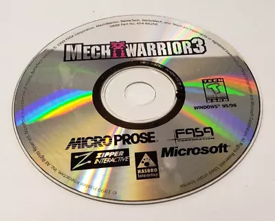 MechWarrior 3 Mech Warrior Disc Only (PC CD-ROM Game 1999) • $16