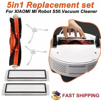 For Xiaomi Mi Robot Vacuum Cleaner Accessories Brush+2Side Brushes+ 2HEPA Filter • $17.75