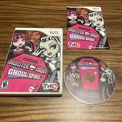 Monster High Ghoul Spirit (Nintendo Wii 2011) COMPLETE- DISC IS VERY CLEAN • $6.50