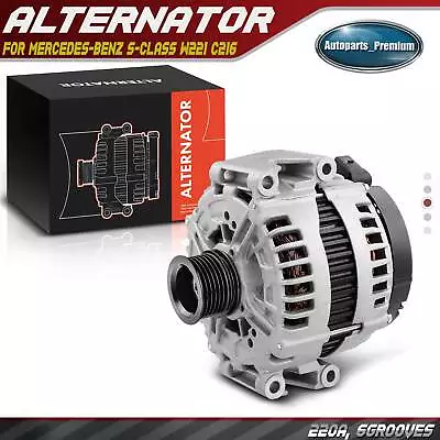 Alternator For Mercedes-Benz S450 S550 W221 2010-2011 220A 12V CW 6Groove Pulley • $229.99