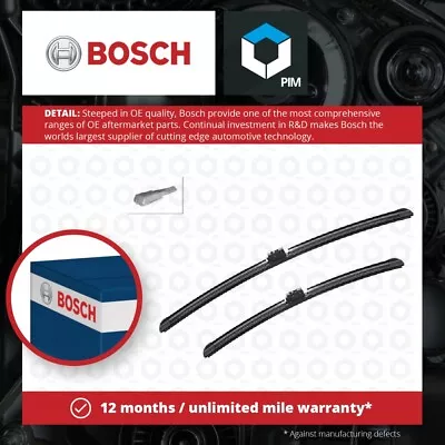 2x Wiper Blades (Pair) Flat Aero Type A205S 3397014205 Bosch Aerotwin 600/475mm • £27.83