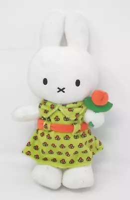 Nijnte MIFFY White Rabbit Plush • Tulip Dress 10  Bunny Stuffed Toy • $24.99