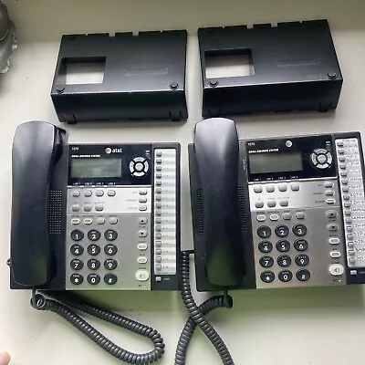 Lot Of 2 AT&T 1070 4-Line Phones Small Business System With Stand No Power Cord • $199.95