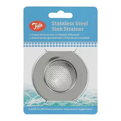 Tala Stainless Steel Sink Bath Plug Hole Strainer Drainer Basin Hair Trap Cover • £3.99