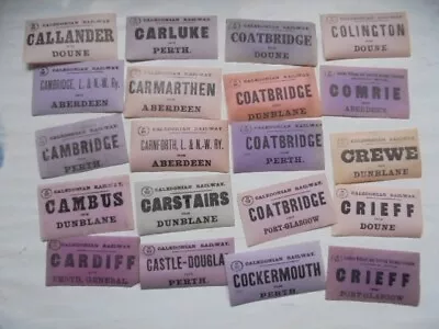 Caledonian Railway Luggage Label 20 Crieff Doune Comrie Carnforth Carluke Cambus • £2.20