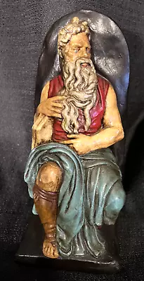 Vintage Michelangelo’s Moses Ceramic Bookend  1Pc Colorful Unique Plc • $58