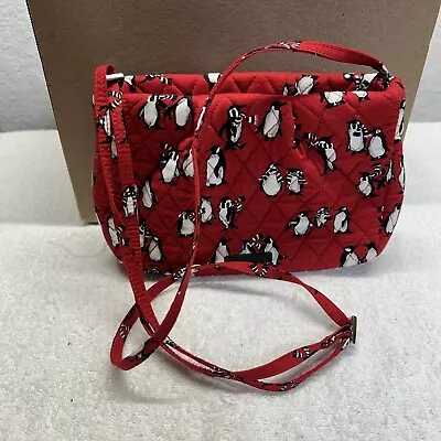 Vera Bradley  Red/Penguins Quilted Bag Crossbody Casual  Purse-Small • $10