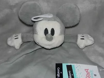 Asda Mickey Mouse Comforter NEW Grey Disney Soft Toy Blankie • £14.95