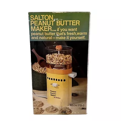 Vintage Salton PEANUT BUTTER MAKER PB-2 1970s Kitchen Countertop Appliance • $124.99