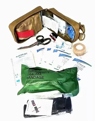 Tactical First Aid Kit Medical  Survival Pouch Bag New With All Equipment Good • £25.50