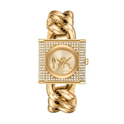 Womens Wristwatch MICHAEL KORS CHAIN LOCK MK4711 Steel Golden Swarovski • $320.85
