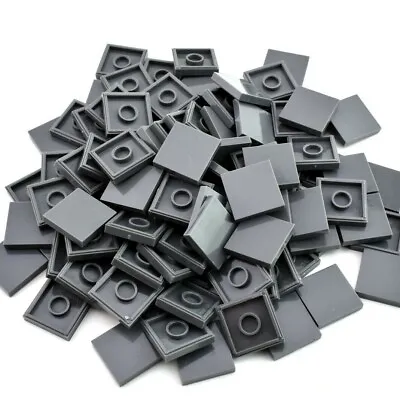 $11.03 • Buy TCM BRICKS Dark Gray 2X2 Tile Smooth Flat X50 Compatible Parts Dark Stone 