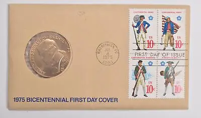 1776-1976 Bicentennial American Revolution US Mint Medal Coin Stamp Cover • $8.95