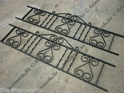 #VICTORIAN WROUGHT IRON METAL RAILING PANELS 3ft LONG X 2ft TALL MADE TO ORDER • £49.50