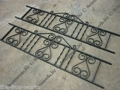 #VICTORIAN WROUGHT IRON METAL RAILING PANELS 4ft LONG X 3ft TALL MADE TO ORDER • £72