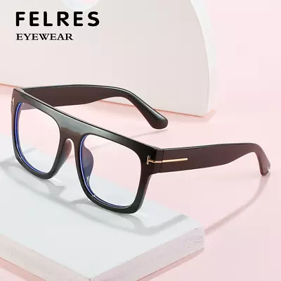£8.15 • Buy Oversize Square Anti Blue Light Reading Glasses Men Women Large Frame Glasses  