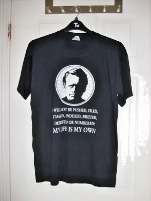DANGER MAN Men's Black 100% Cotton  T-shirt - Size Large - Very Good Cond • £3.99