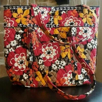 VERA BRADLEY~ VERA  EXTRA LARGE TOTE BAG~BITTERSWEET~Bright Floral Pattern~NWT! • $74.90