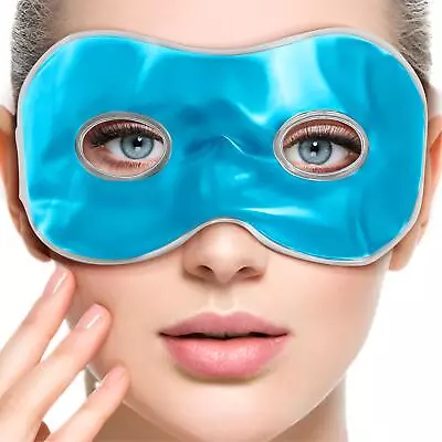 Cooling Gel Eye Mask Reusable Sleep Mask Hot Cold Therapy Puffy Dry Eyes Mask • £3.99