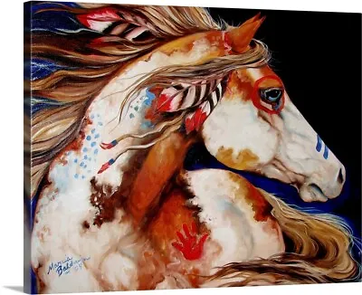 Indian War Horse Canvas Wall Art Print Horse Home Decor • $49.99