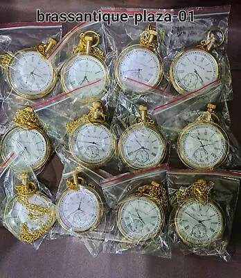 Watch Elgin Vintage Pocket Collectible Antique Brass Pocket Watch Lots Of 12 • $241.49