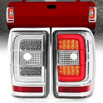 C Light Bar LED Tail Lights For Ford Ranger 2001-2011 Clear Lens Chrome Housing • $113.05