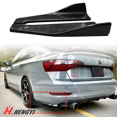 Gloss Black Rear Bumper Side Splitter Fit VW Jetta GLI 2018-2023 • $25.99