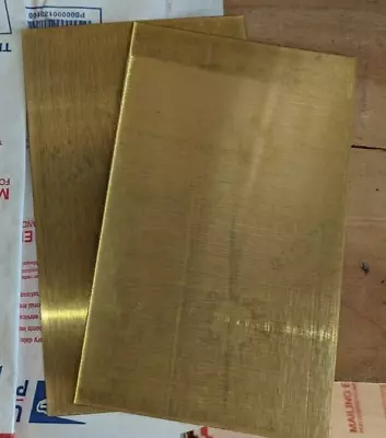 2 Sheets 5  X 9  385 Brass (Architectural Bronze ) .040  Thick 18 Gauge (18GA) • $14.95