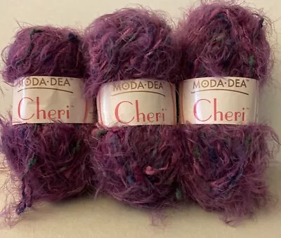 Moda Dea CHERI Yarn ORCHID Nylon Fluffy Fun Fur Made In Turkey #4 Med Worsted • $11.75