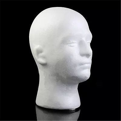 Male Mannequin Styrofoam Foam Manikin Head Model Wig Glasses Hat Display Stan... • $31.33