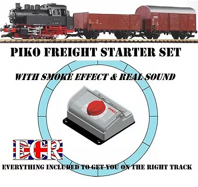 PIKO BR80 G SCALE STARTER SET SMOKE & SOUND 45mm GAUGE TRAIN LIKE LGB BACHMANN • £399.95