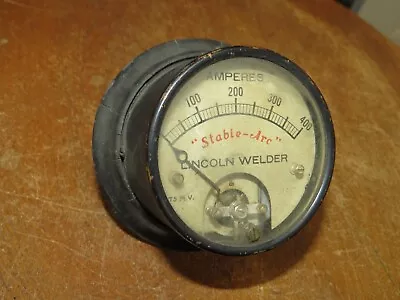 Vintage Lincoln Welder Stable Arc Ampere Gauge 75 M.V. Pattern 53 • $19.99