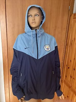Manchester City Nike Football Soccer Training Jacket Top Hooded Men's Size Large • $59