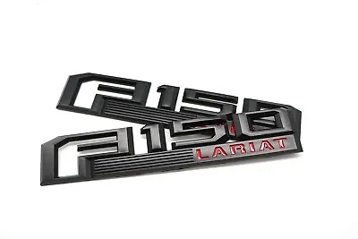 2pcs 2015-2020 Fender Emblem For F-150 Lariat Driver Side Raised Badge Black Red • $22.96