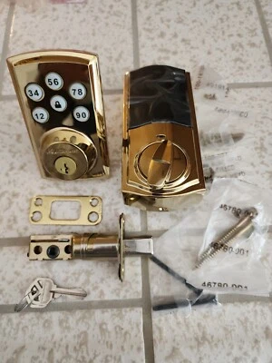 $55 • Buy Kwikset SmartCode 888 Touchpad Zwave Deadbolt Door Lock - Polished Brass