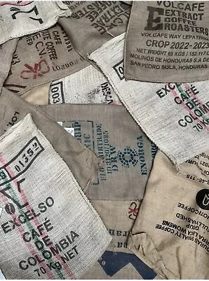 15 X Vintage 60kg Coffee Hessian  Sacks FREE SHIPPING • £21.75