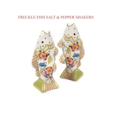 MacKenzie Freckle Fish Salt & Pepper Shakers Childs Collectible New In Box • $79