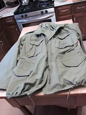 VTG M-65 US Navy SEABEES Cold Weather Field Coat Sz M Vietnam Era • $42