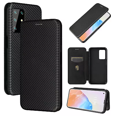 NEW Flip Carbon Fiber Stand Leather Wallet Magnetic PHONE Case Cover • $9.99