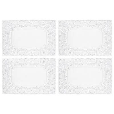 Lace Vinyl 17  X 12  Placements In White Set Of 4 • $14.99