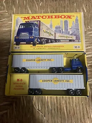 Vintage Matchbox Lesney Major Pack M-9 Interstate Double Freighter With Box • $150