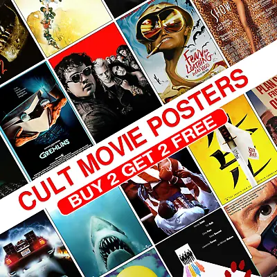 Cult Movie Posters 80s 90s Print Picture Home WallArt Classic Vintage Retro • £3.99