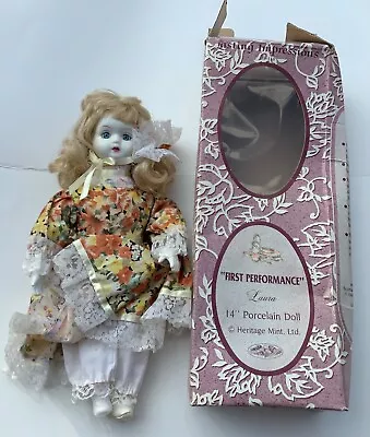 Heritage Mint First Performance Laura 14” Porcelain Doll W/ Box • $9.99