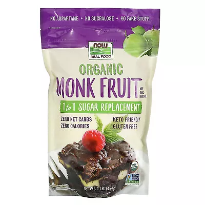 Real Food Organic Monk Fruit 1-to-1 Sugar Replacement  1 Lb (454 G) • $16.11