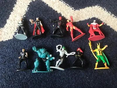 Marvel Figure Set - AVENGERS - Cake Topper 10 Figures - 2.5” Approx - Loki Thor • £5.95