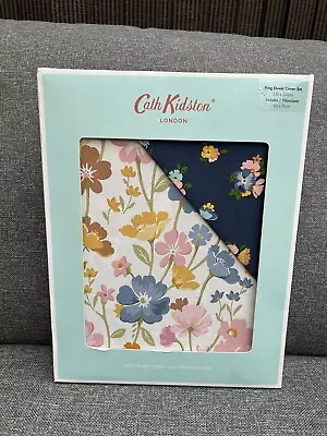 New Cath Kidston King Duvet Set Park Meadow Cotton • £45